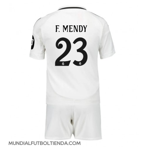 Camiseta Real Madrid Ferland Mendy #23 Primera Equipación Replica 2024-25 para niños mangas cortas (+ Pantalones cortos)